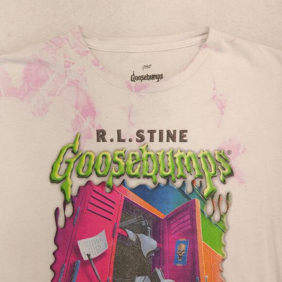 Goosebumps Short Sleeve Crew Neck Graphic T Shirt Mens Size Large L White - Picture 1 of 9